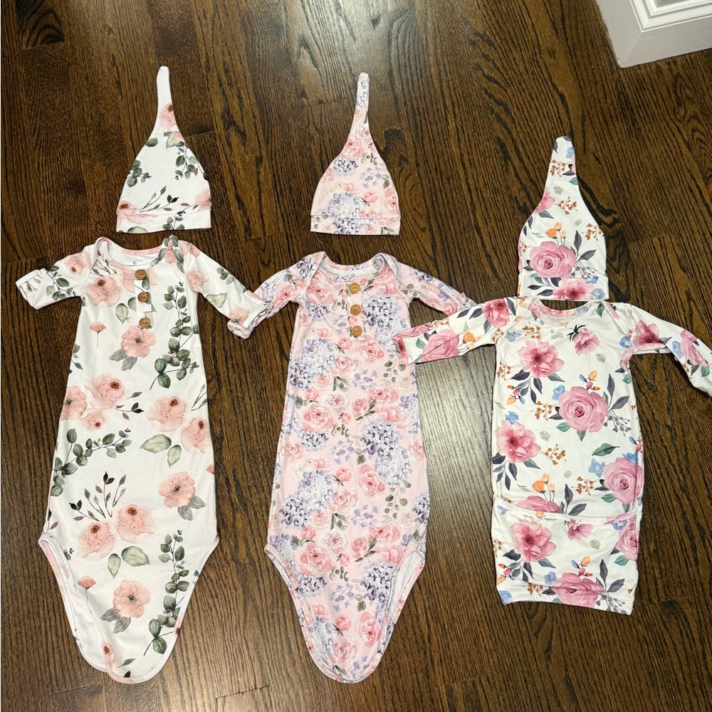 2 Caden Lane Floral Gowns & Hats
